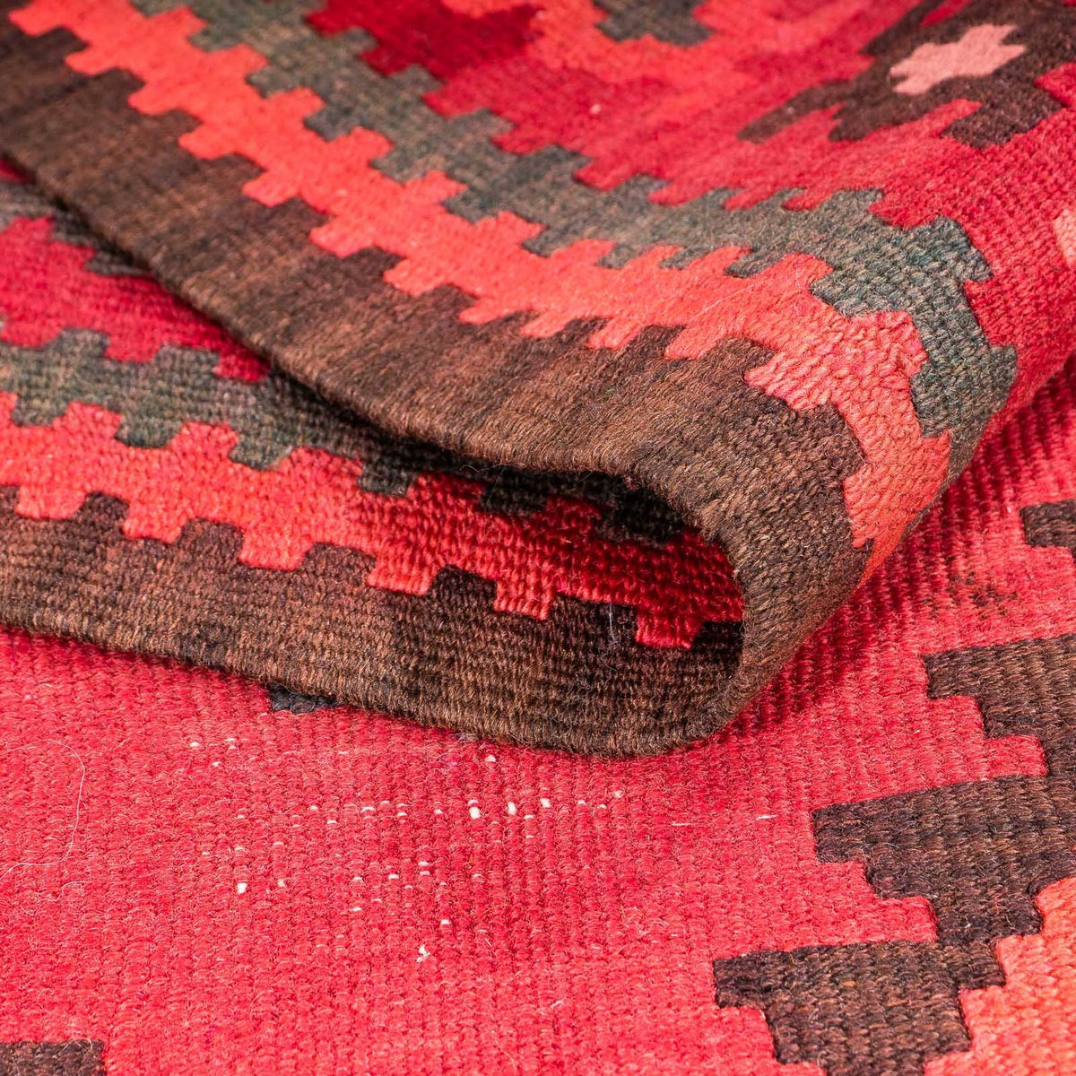 Tapis de couloir Tapis Kelim - Vieux - 325 x 118 cm - multicolore