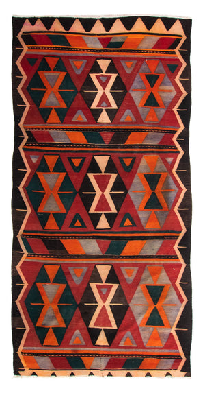 Tapis de couloir Tapis Kelim - Vieux - 325 x 155 cm - multicolore
