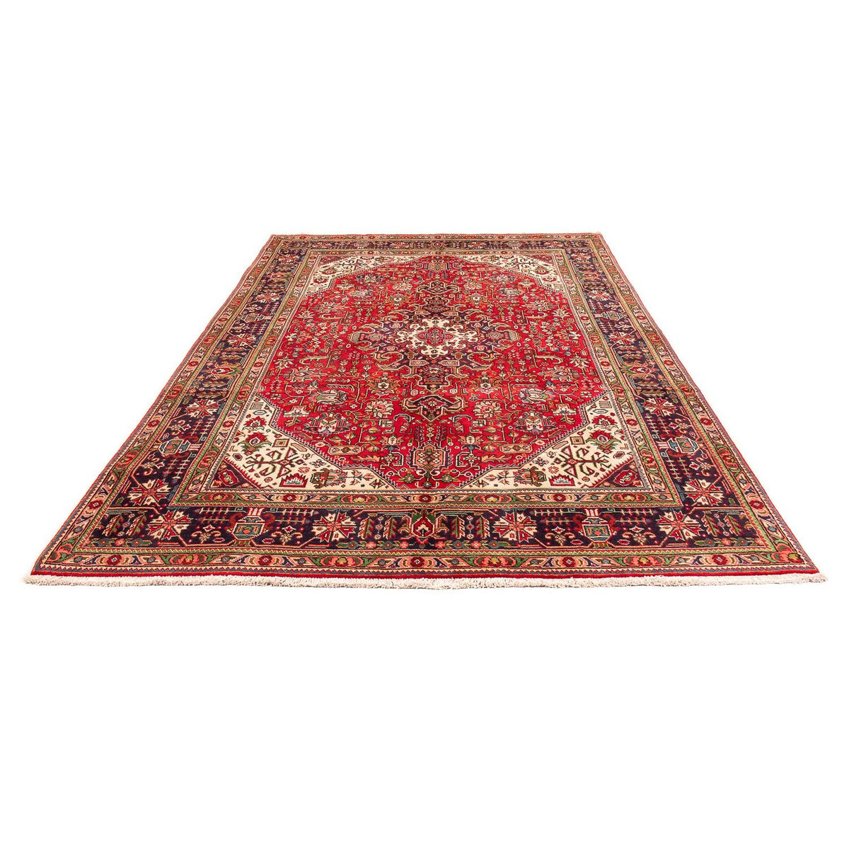 Tapis persan - Tabriz - 295 x 195 cm - rouge foncé