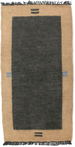 Tapis Népalais - 140 x 70 cm - gris