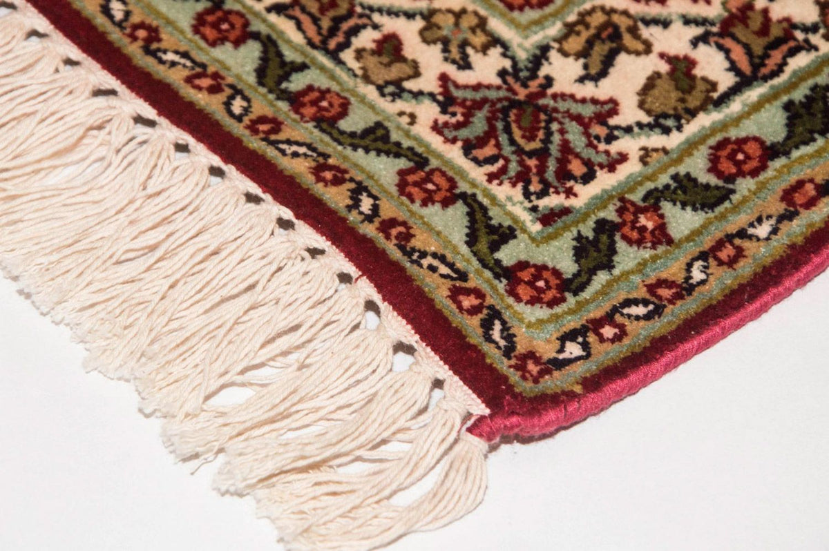 Tapis en soie - Soie du Cachemire - 120 x 80 cm - rouge