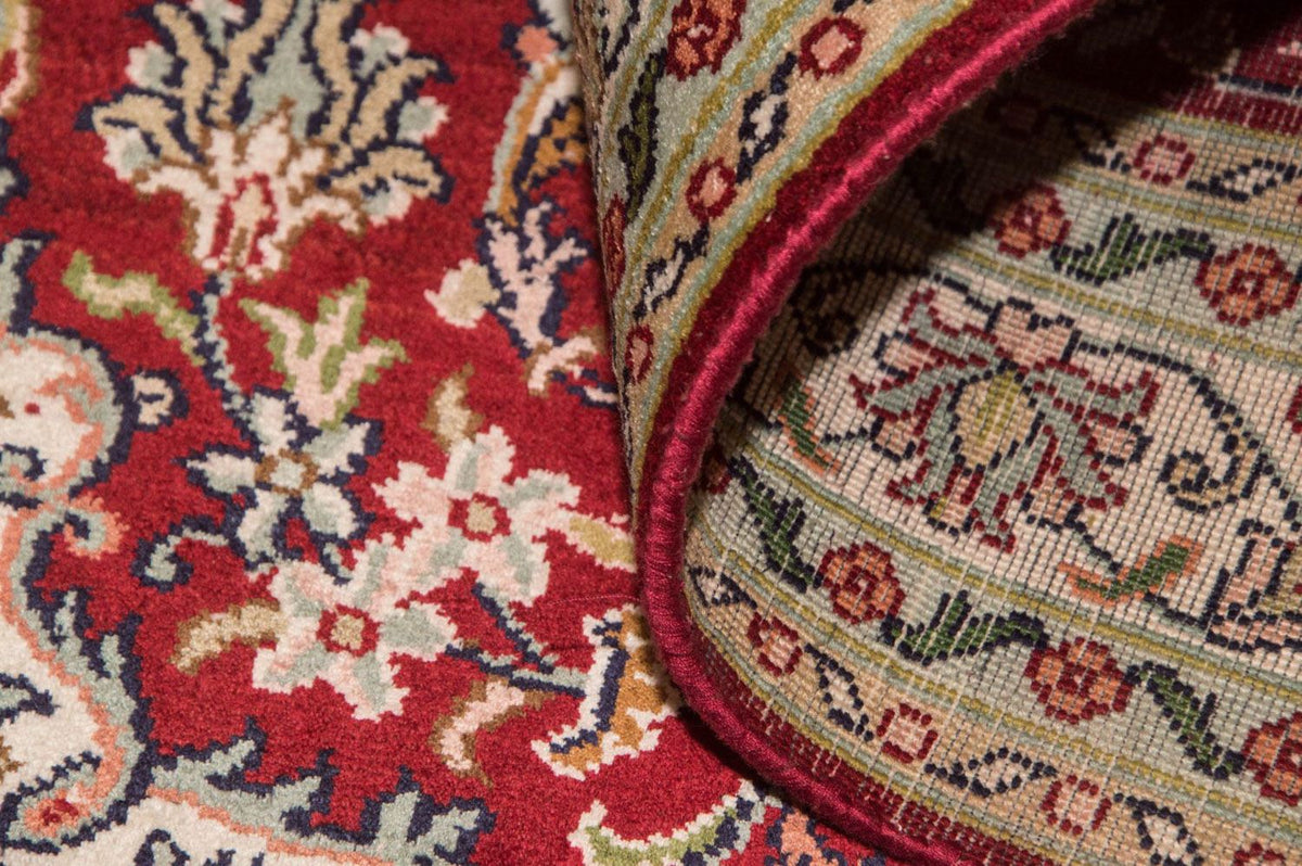 Tapis en soie - Soie du Cachemire - 120 x 80 cm - rouge