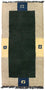 Tapis Népalais - 140 x 70 cm - vert