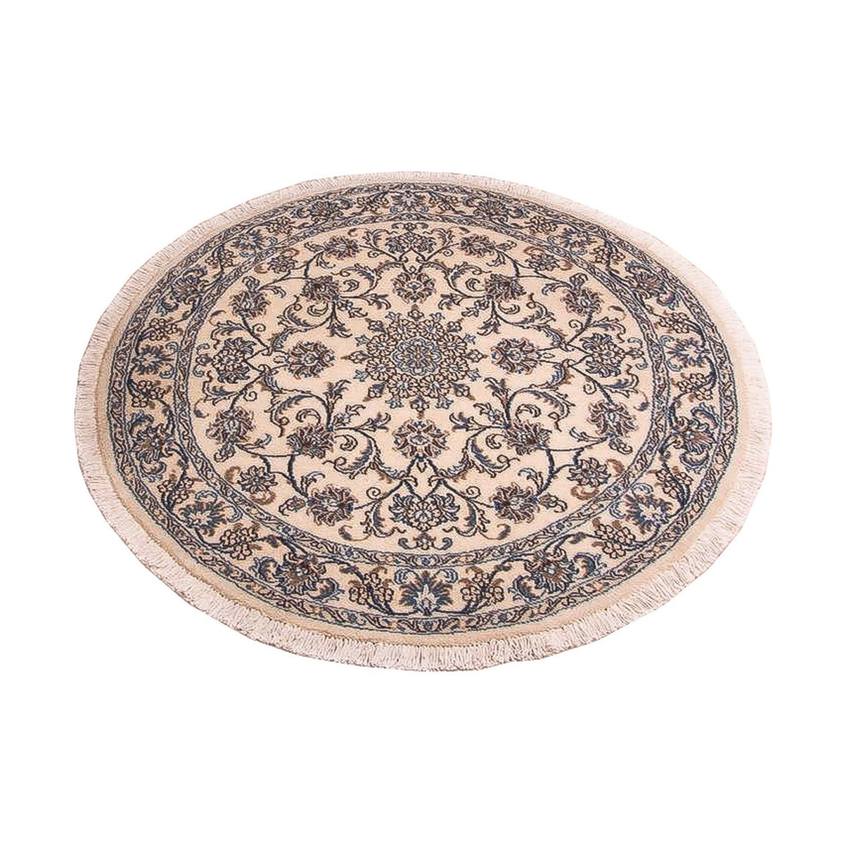 Tapis persan - Nain - Royal ronde  - 150 x 150 cm - beige