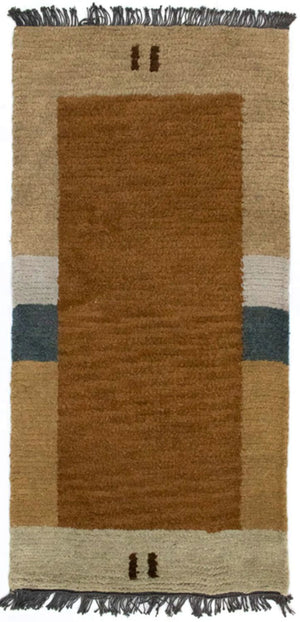 Tapis Népalais - 140 x 70 cm - marron