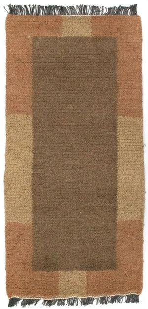 Tapis Népalais - 140 x 70 cm - marron