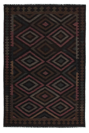 Tapis Kelim - Splash - 240 x 166 cm - noir