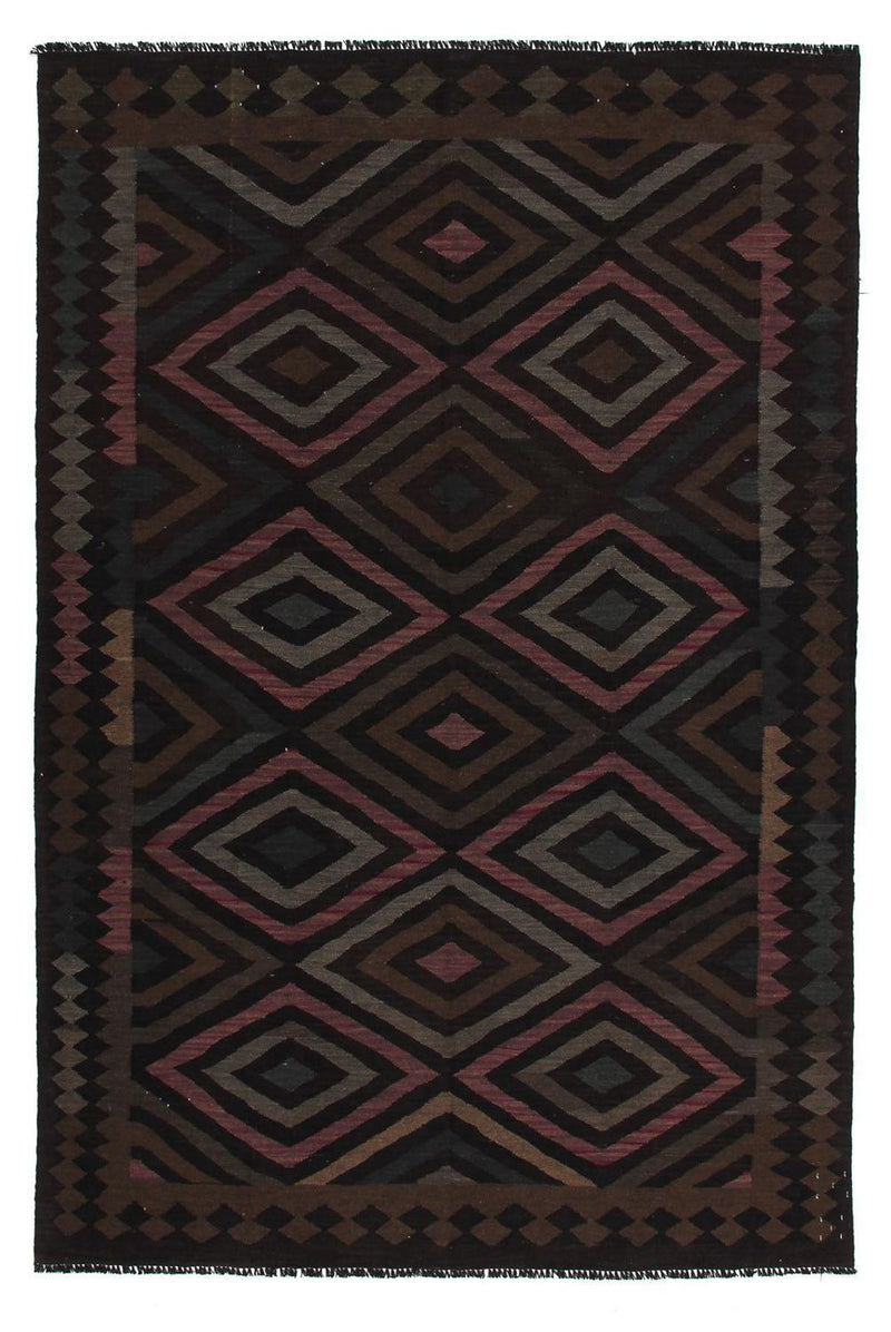 Tapis Kelim - Splash - 240 x 166 cm - noir