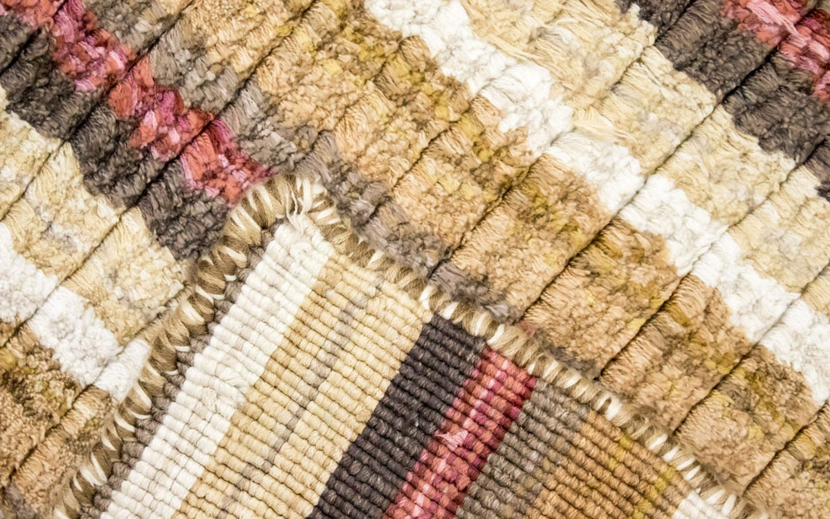 Tapis en viscose carré - 200 x 200 cm - multicolore