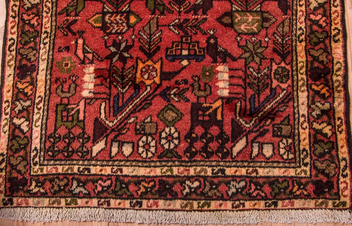 Tapis de couloir Tapis persan - Nomadic - 200 x 83 cm - rouge