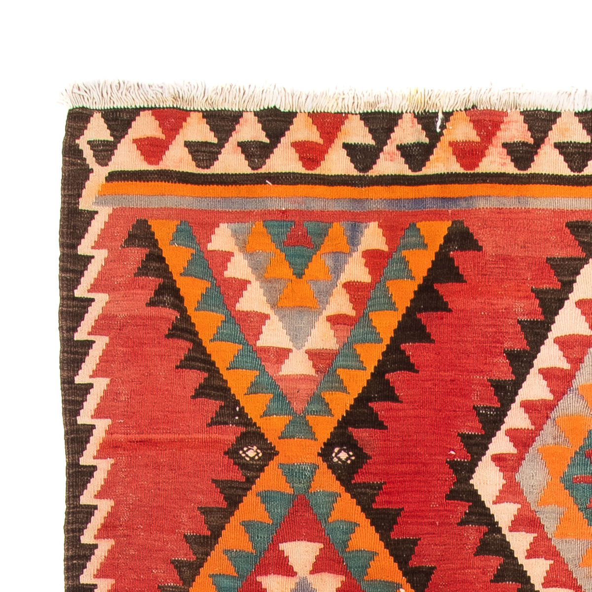 Tapis de couloir Tapis Kelim - Vieux - 315 x 150 cm - multicolore