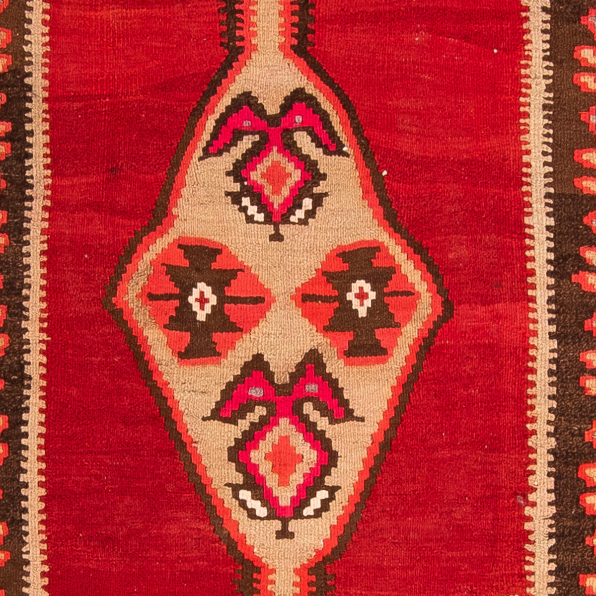 Tapis de couloir Tapis Kelim - Vieux - 380 x 150 cm - multicolore