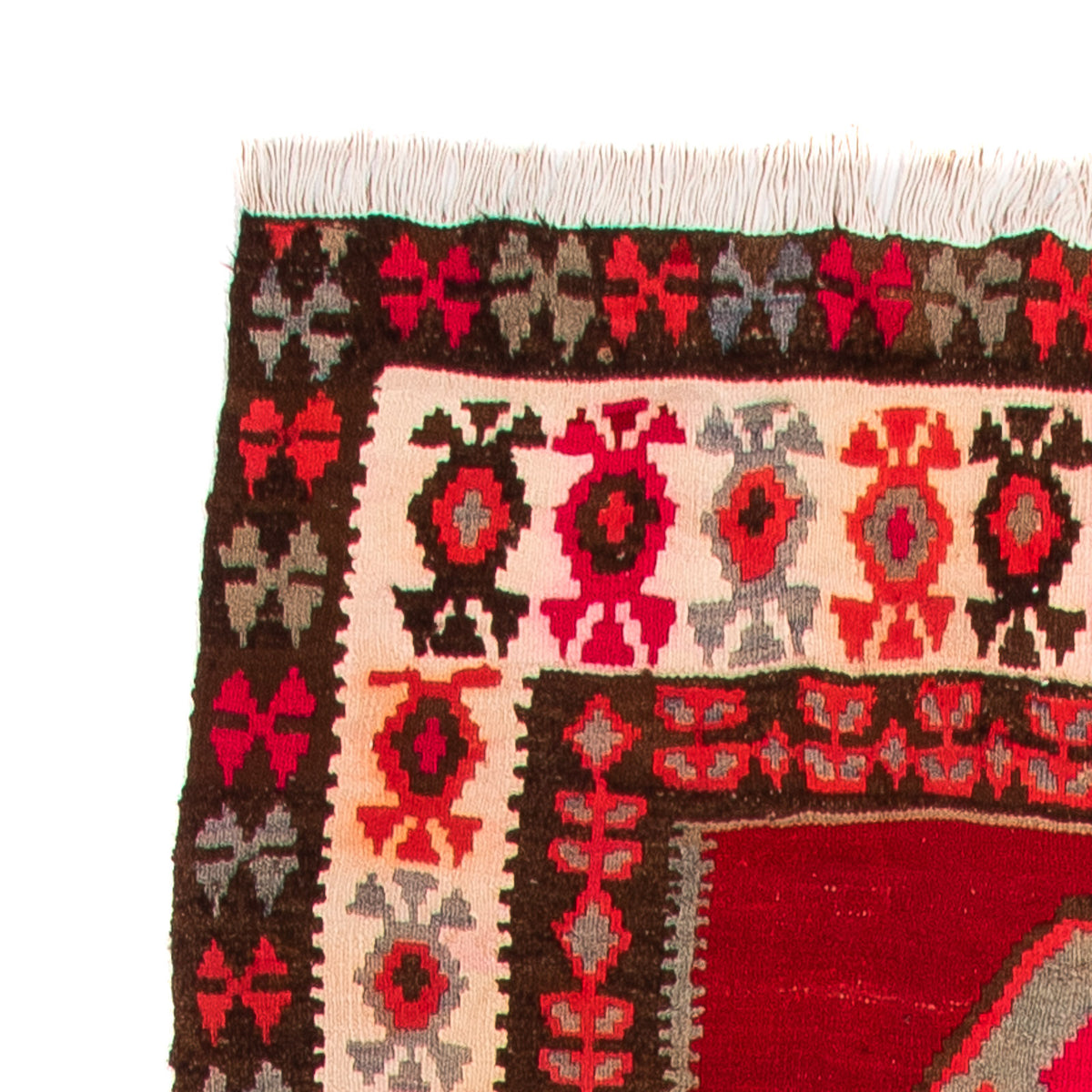 Tapis de couloir Tapis Kelim - Vieux - 380 x 150 cm - multicolore