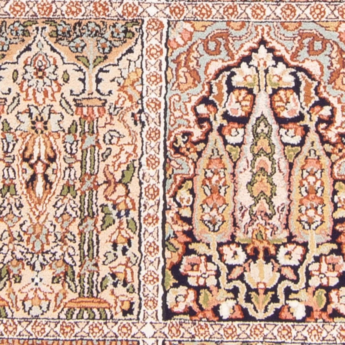 Tapis en soie - Soie du Cachemire - 148 x 92 cm - multicolore