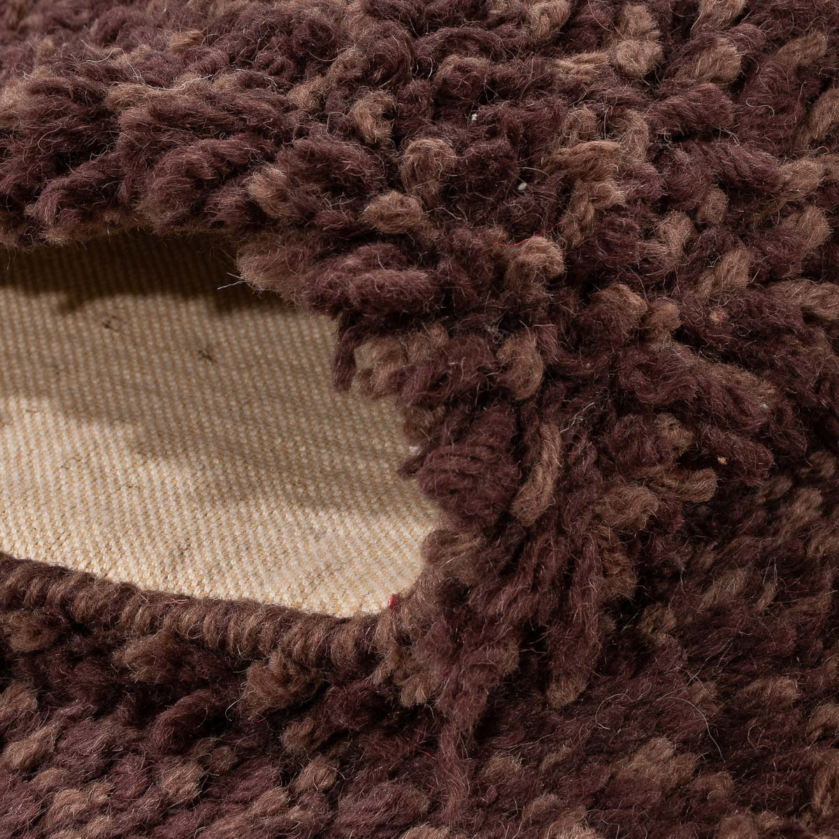 Tapis de couloir Tapis à poils longs - 201 x 69 cm - marron