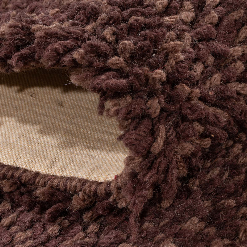 Tapis de couloir Tapis à poils longs - 201 x 69 cm - marron