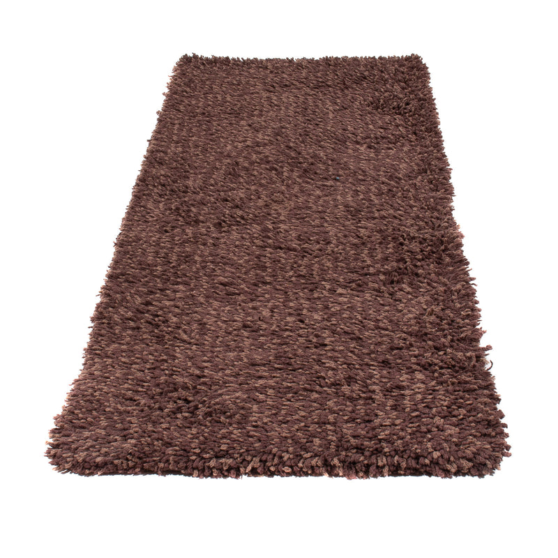 Tapis de couloir Tapis à poils longs - 201 x 69 cm - marron