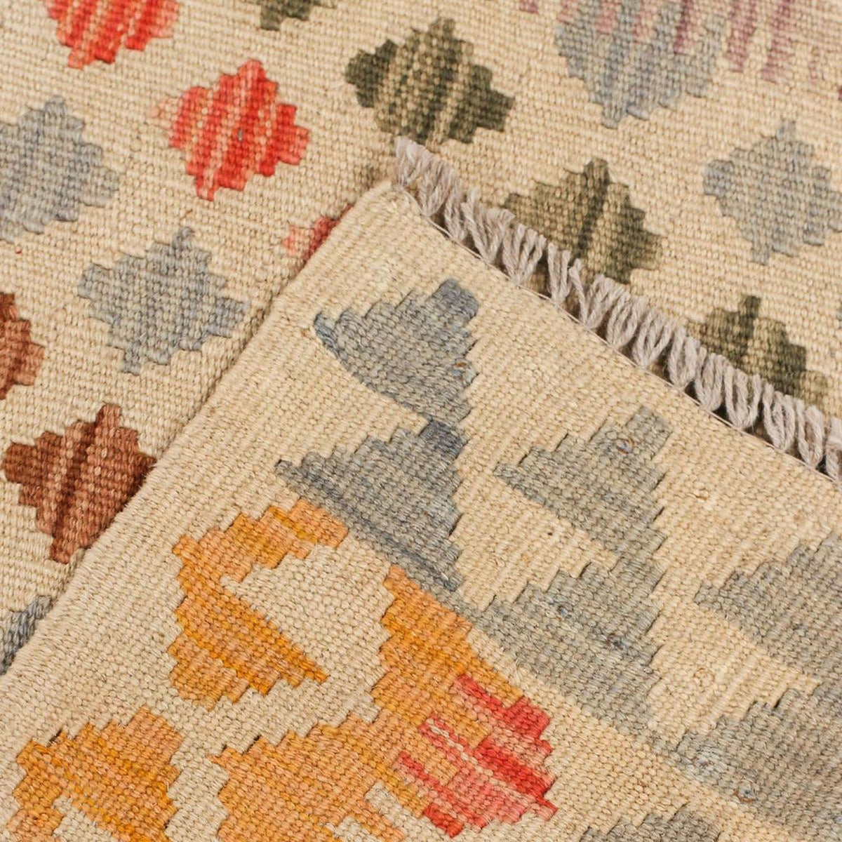 Tapis de couloir Tapis Kelim - Splash - 198 x 97 cm - multicolore