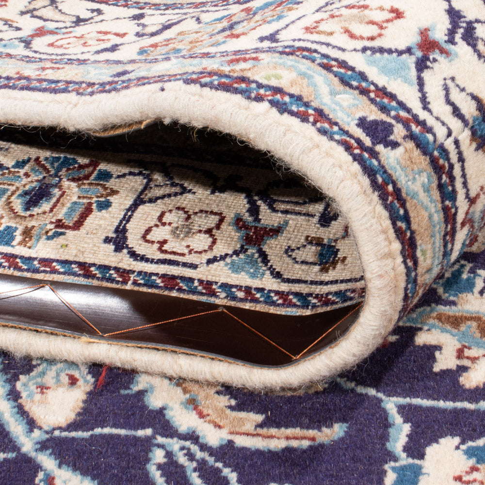 Tapis persan - Nain - 248 x 159 cm - bleu foncé