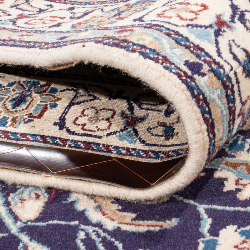 Tapis persan - Nain - 248 x 159 cm - bleu foncé