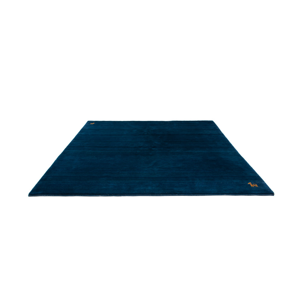 Tapis Gabbeh - Indus carré - 261 x 246 cm - bleu foncé