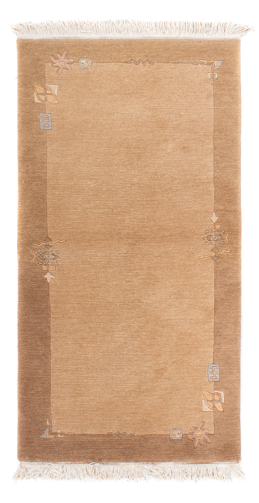 Tapis Népalais - Royal - 141 x 73 cm - marron clair