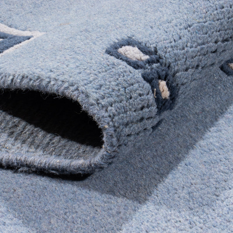 Tapis de couloir Tapis Népalais - 330 x 69 cm - bleu