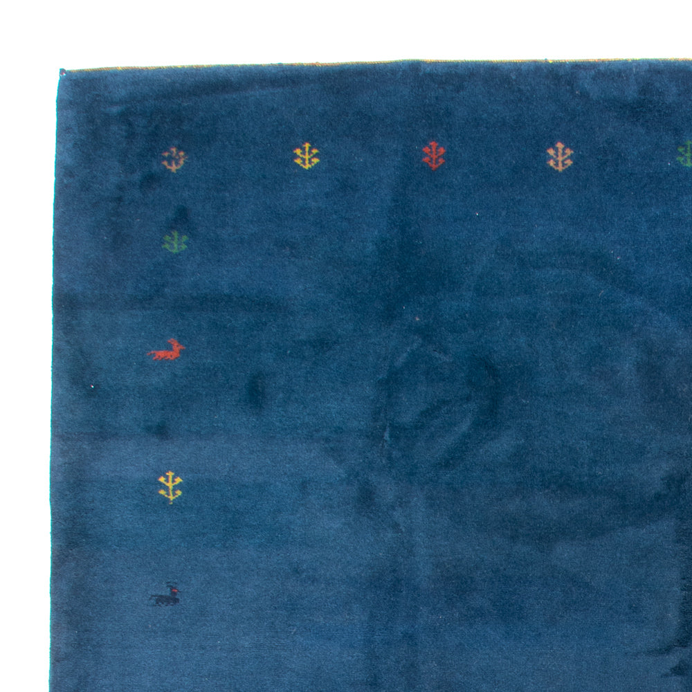 Tapis Gabbeh - Indus - 395 x 309 cm - bleu