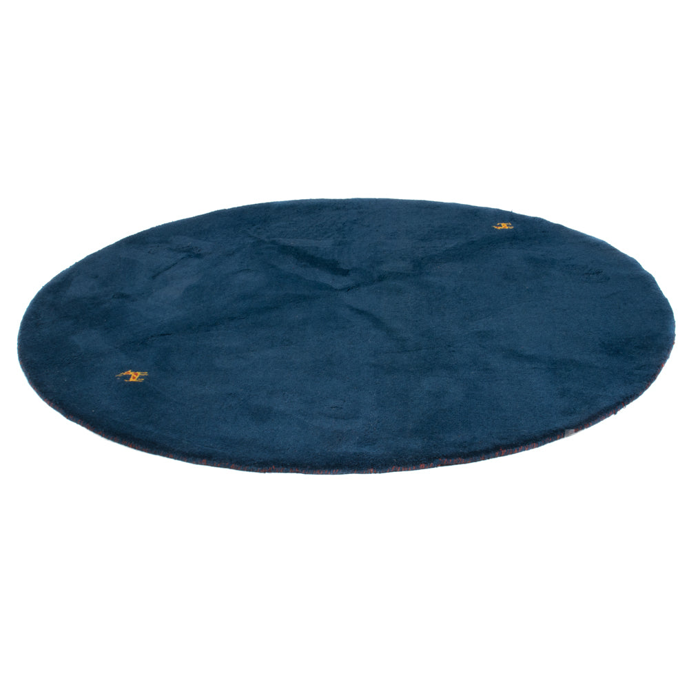 Tapis Gabbeh - Indus ronde  - 189 x 189 cm - bleu