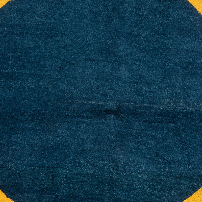 Tapis Gabbeh - Indus ronde  - 195 x 195 cm - bleu