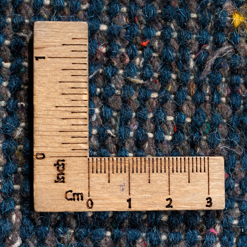 Tapis Gabbeh - Indus ronde  - 194 x 194 cm - bleu