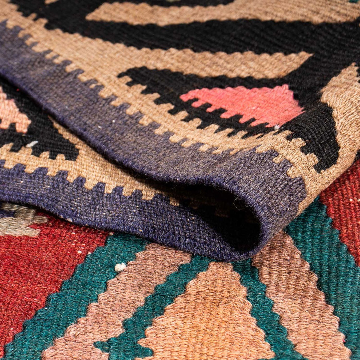 Tapis de couloir Tapis Kelim - Vieux - 300 x 140 cm - multicolore