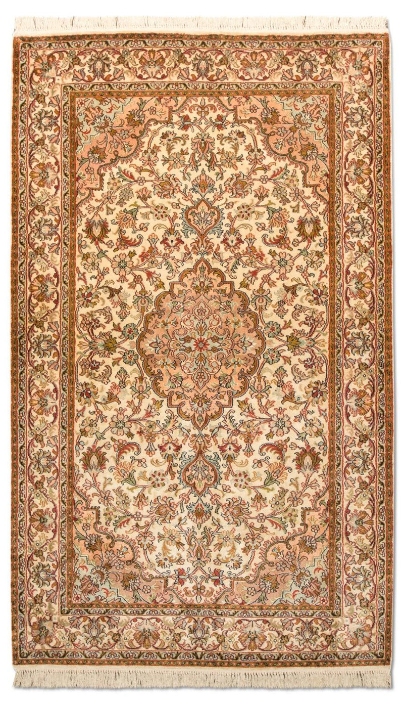 Tapis en soie - Soie du Cachemire - 164 x 94 cm - beige