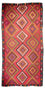 Tapis de couloir Tapis Kelim - Vieux - 430 x 210 cm - rouge