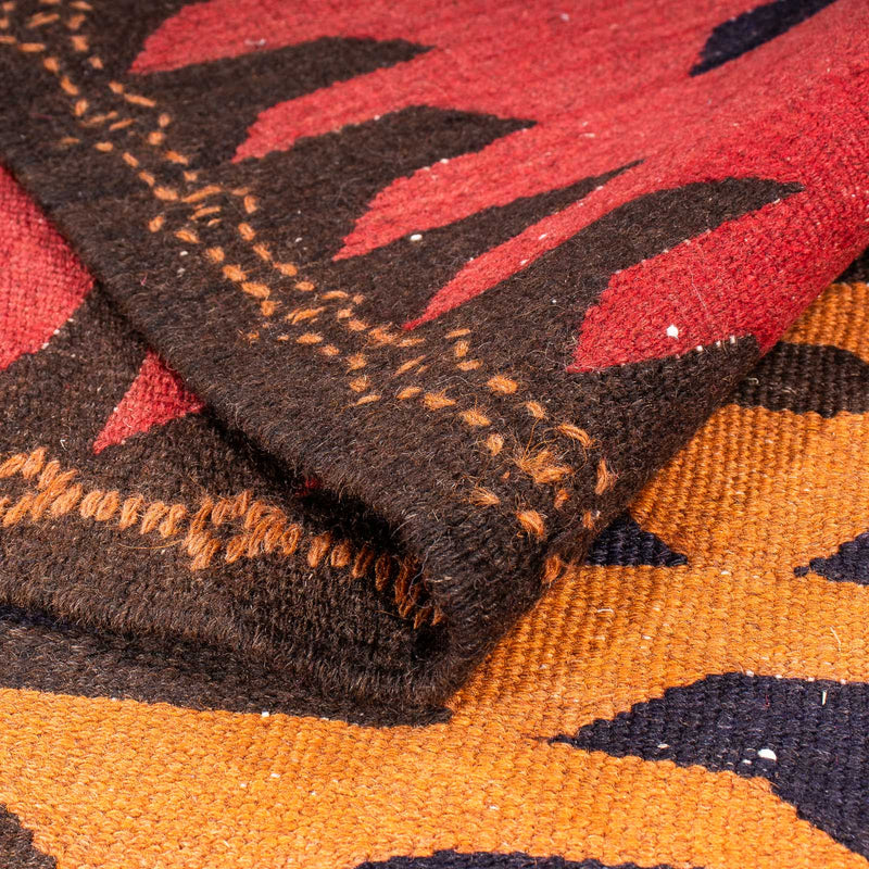 Tapis de couloir Tapis Kelim - Vieux - 395 x 150 cm - multicolore