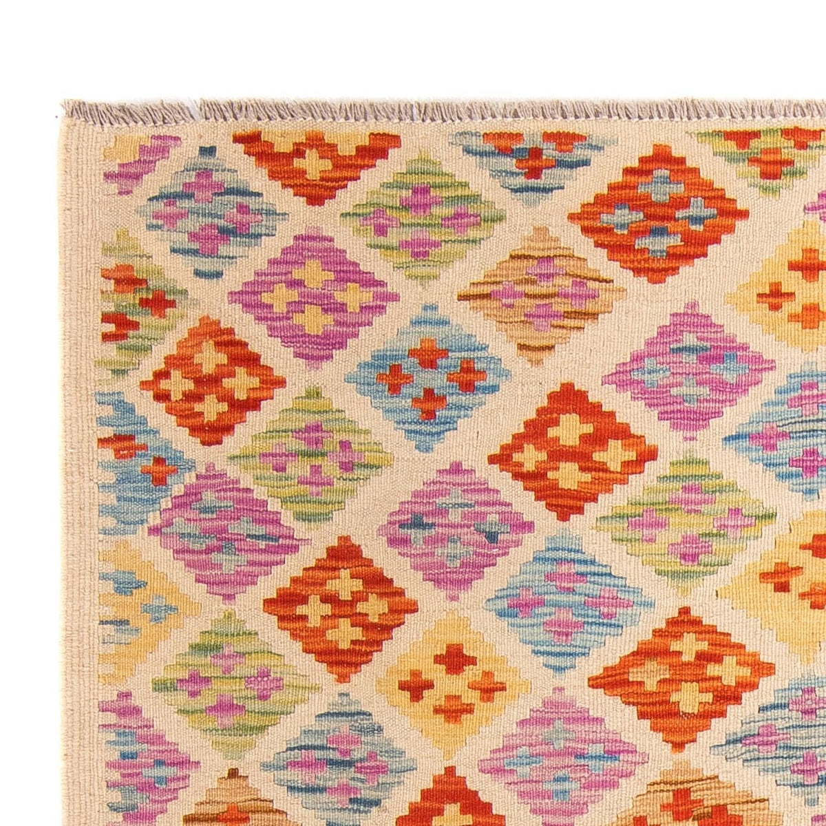 Tapis Kelim - Splash - 168 x 125 cm - multicolore