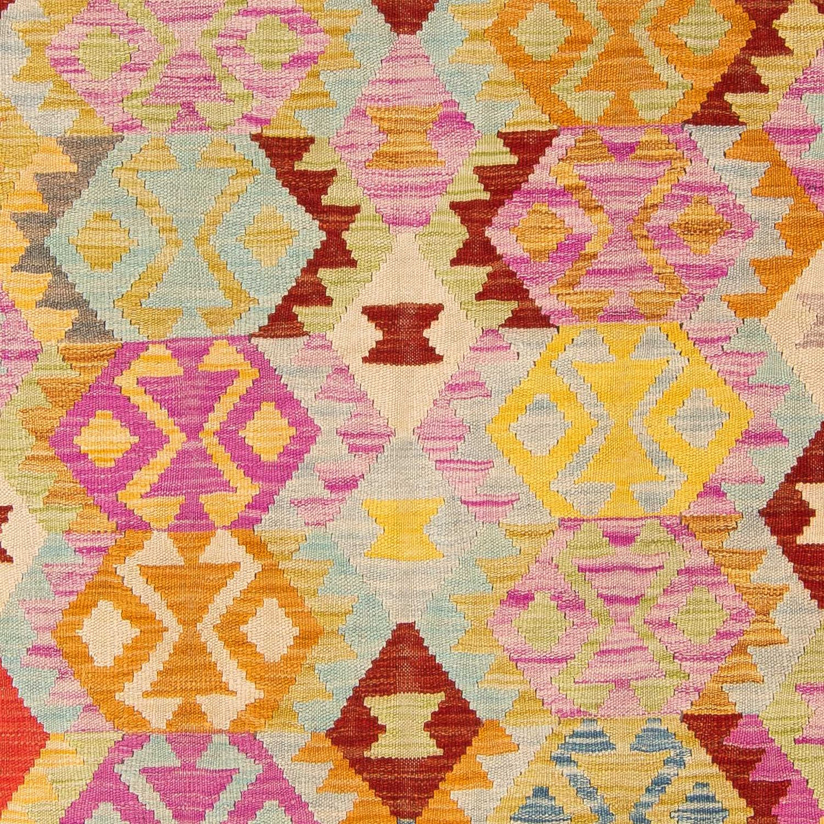 Tapis Kelim - Splash - 203 x 148 cm - multicolore