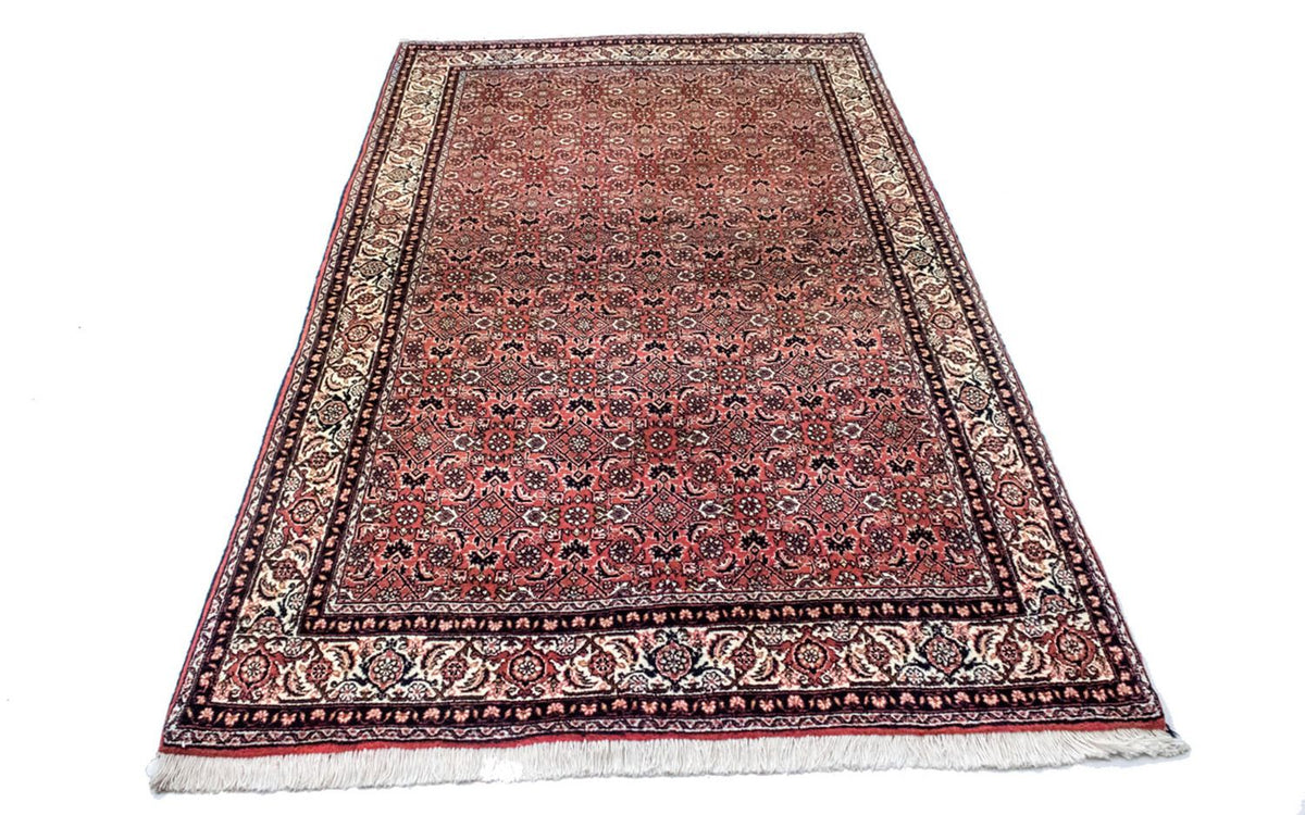 Tapis persan - Bidjar - 216 x 125 cm - rouge clair