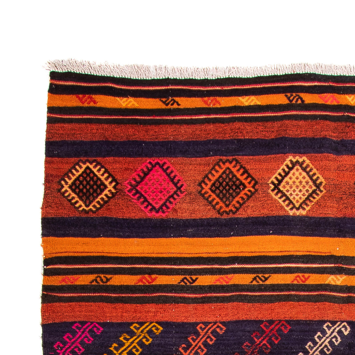 Tapis de couloir Tapis Kelim - Vieux - 340 x 170 cm - multicolore