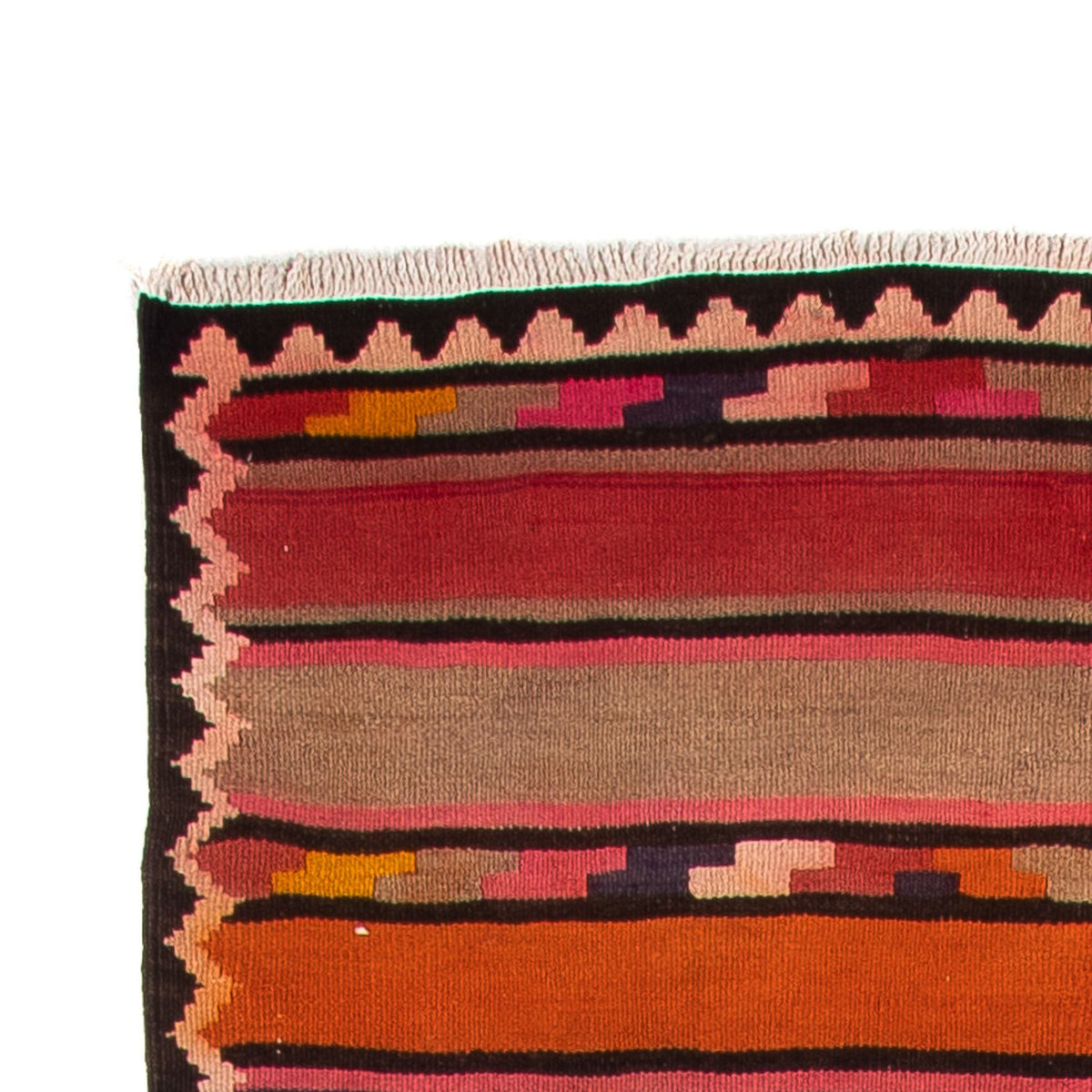 Tapis de couloir Tapis Kelim - Vieux - 340 x 125 cm - multicolore