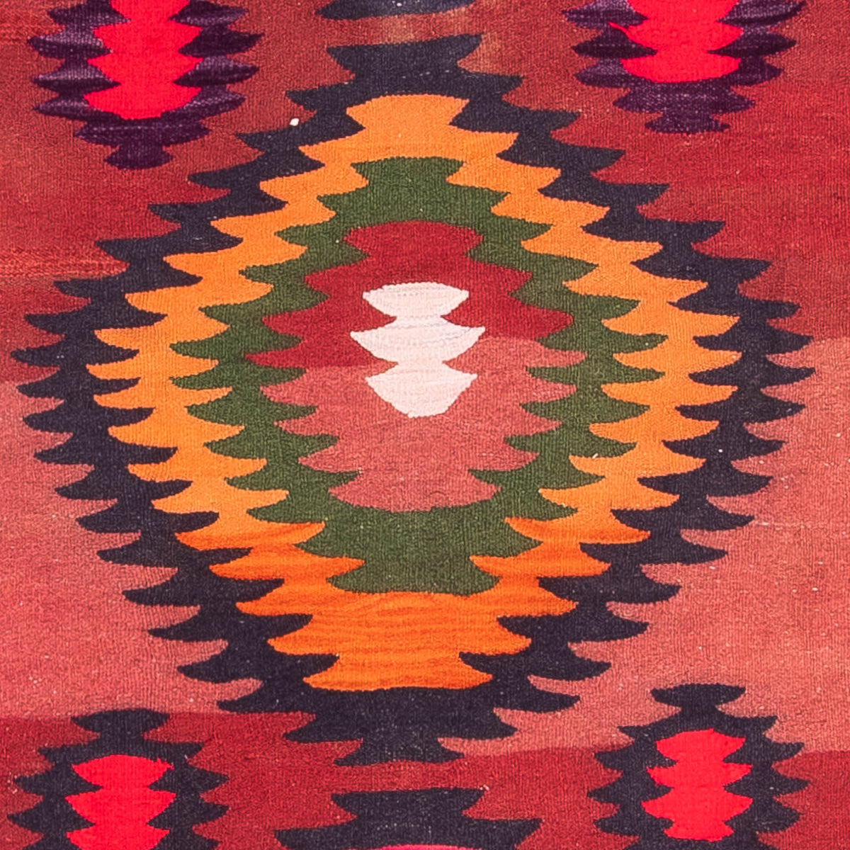 Tapis de couloir Tapis Kelim - Vieux - 350 x 130 cm - multicolore