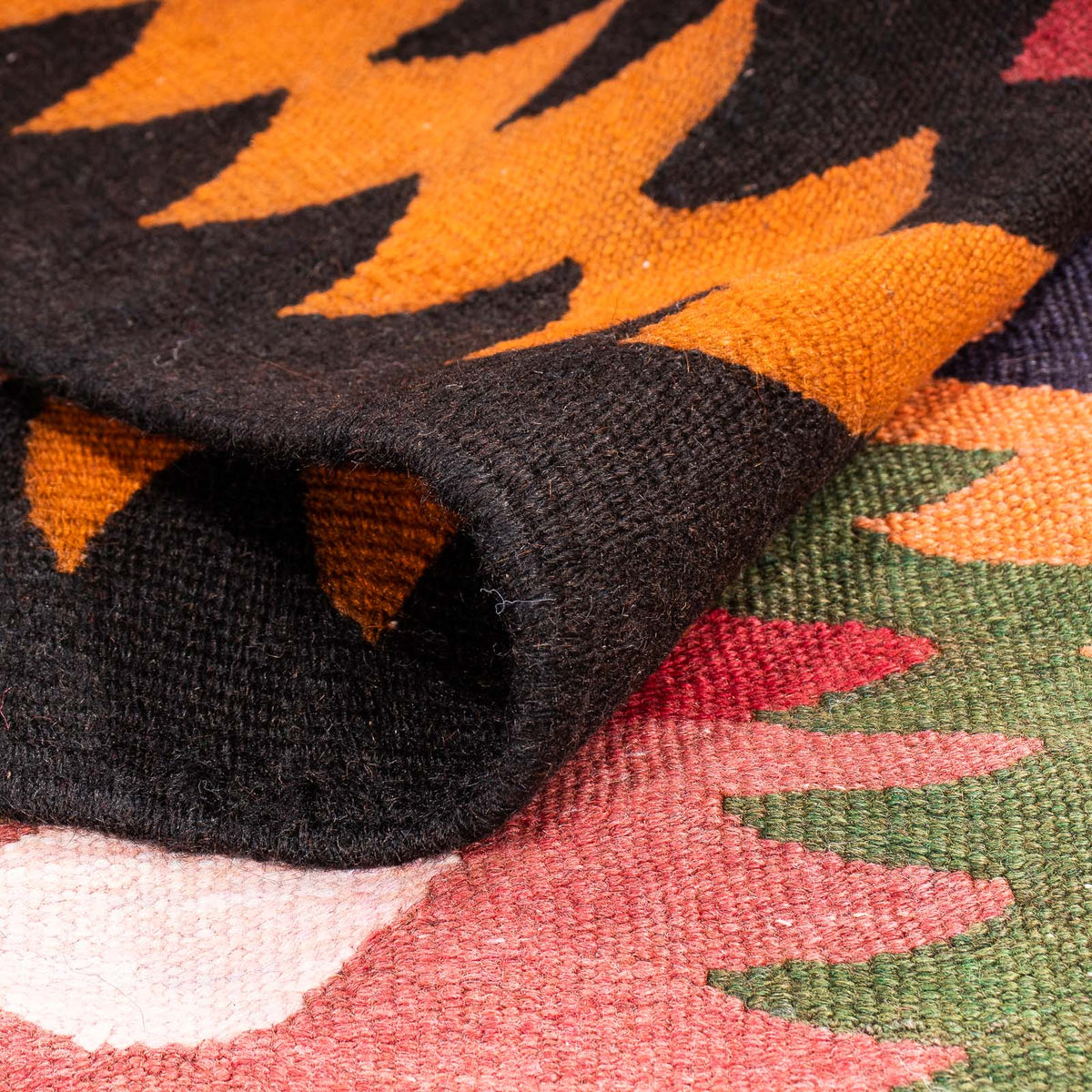 Tapis de couloir Tapis Kelim - Vieux - 350 x 130 cm - multicolore