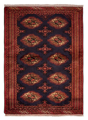 Tapis Turkaman - 134 x 99 cm - bleu foncé
