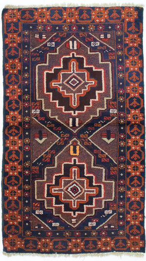 Tapis Belutsch - 134 x 79 cm - bleu