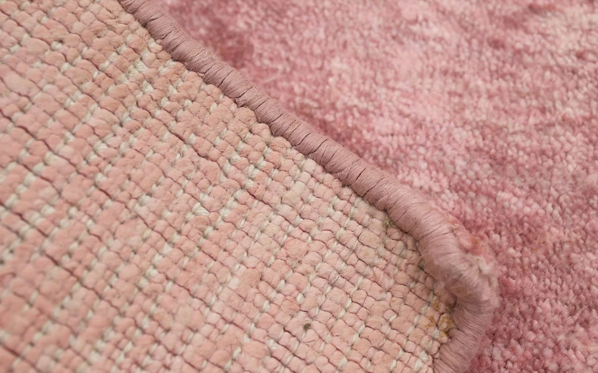Tapis en viscose carré - 35 x 35 cm - rose