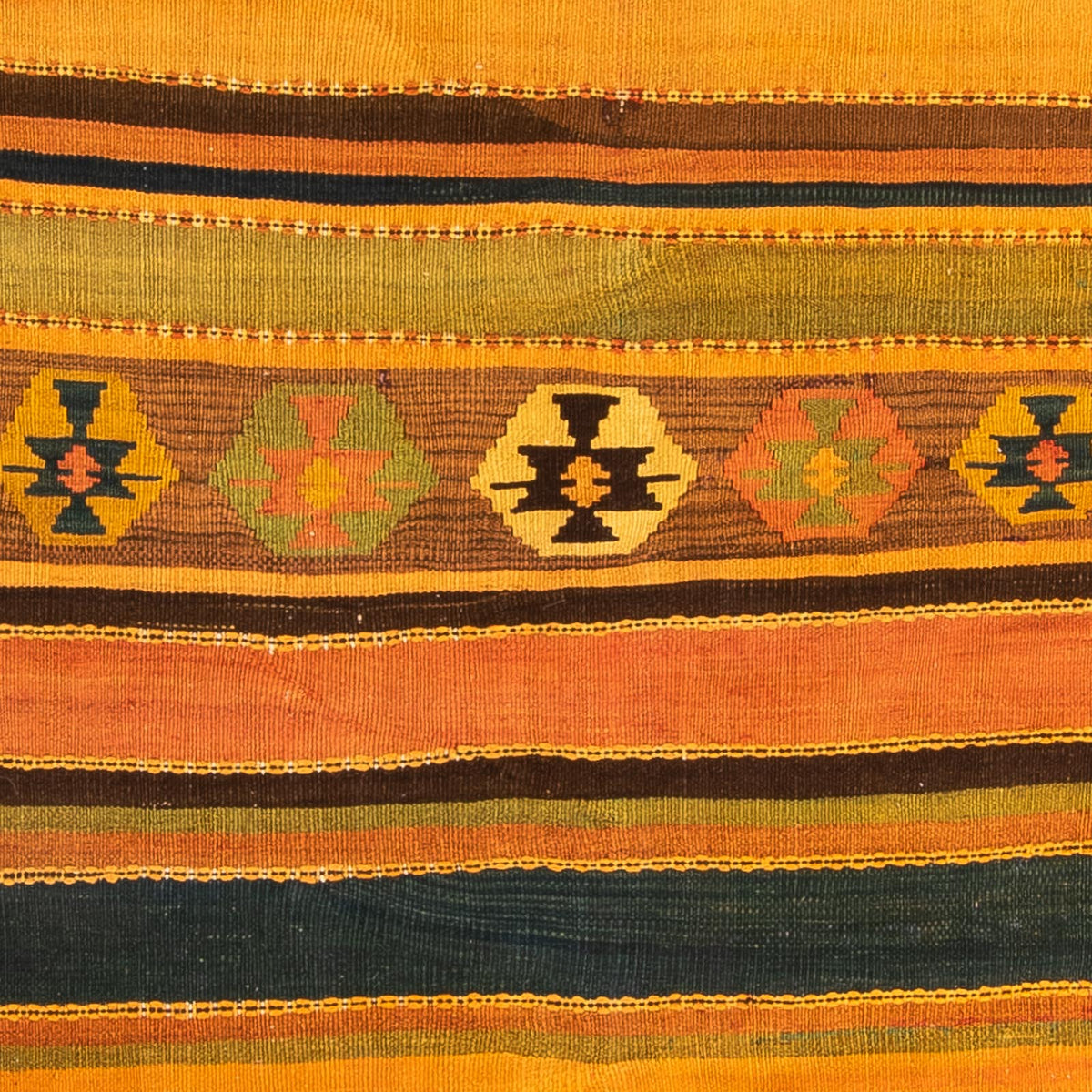 Tapis de couloir Tapis Kelim - Vieux - 355 x 160 cm - multicolore