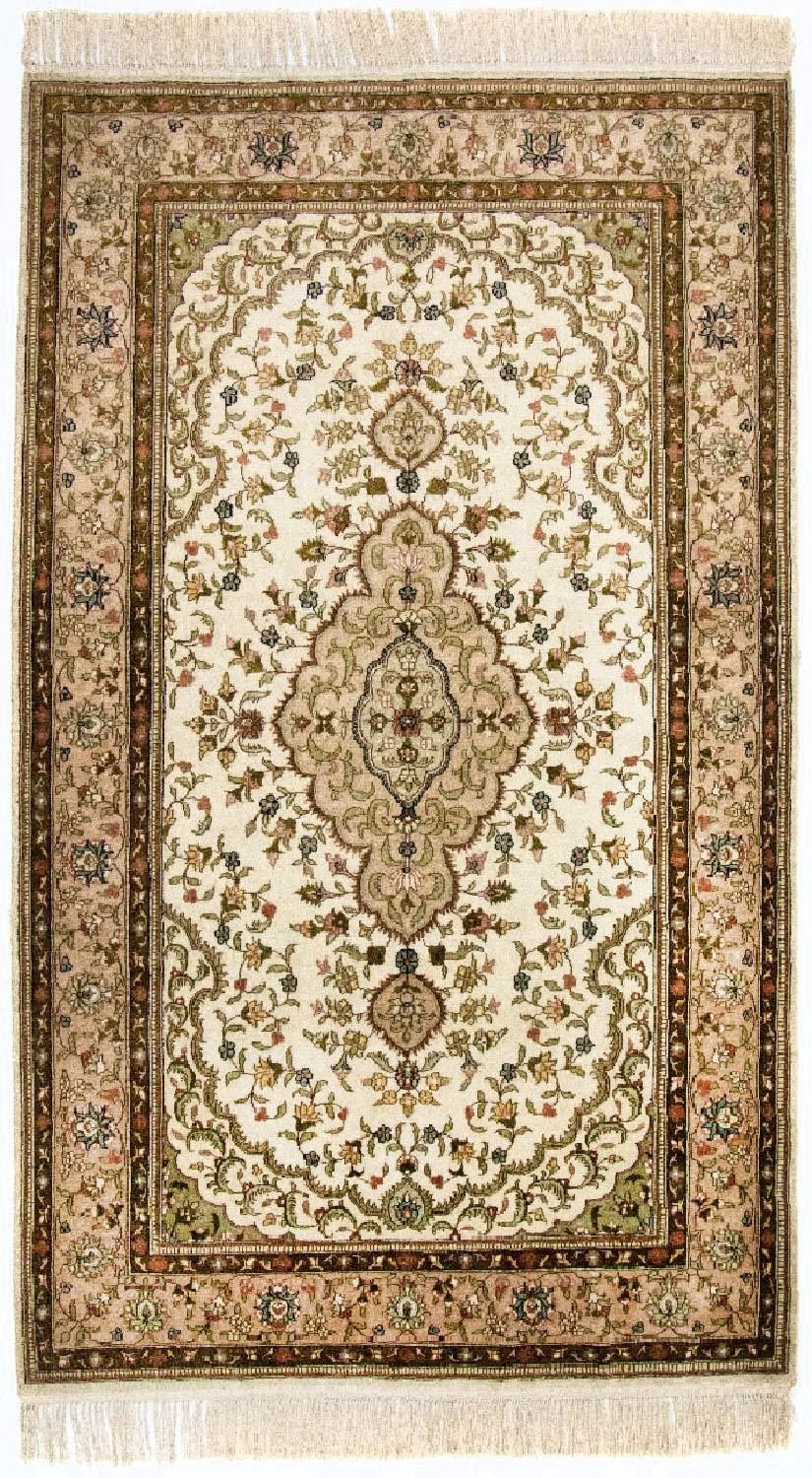 Tapis en soie - Soie chinoise - 152 x 91 cm - beige