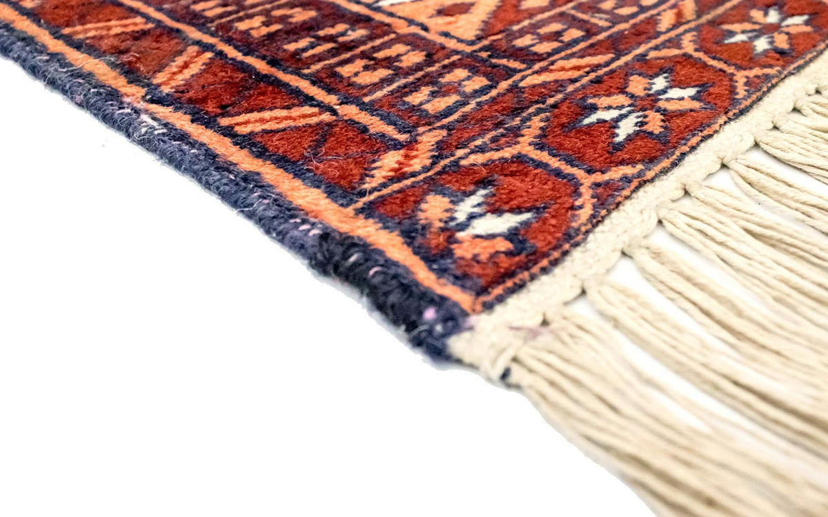 Tapis afghan - 69 x 46 cm - rouille