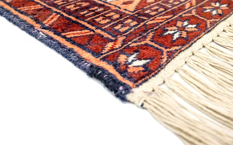 Tapis afghan - 69 x 46 cm - rouille