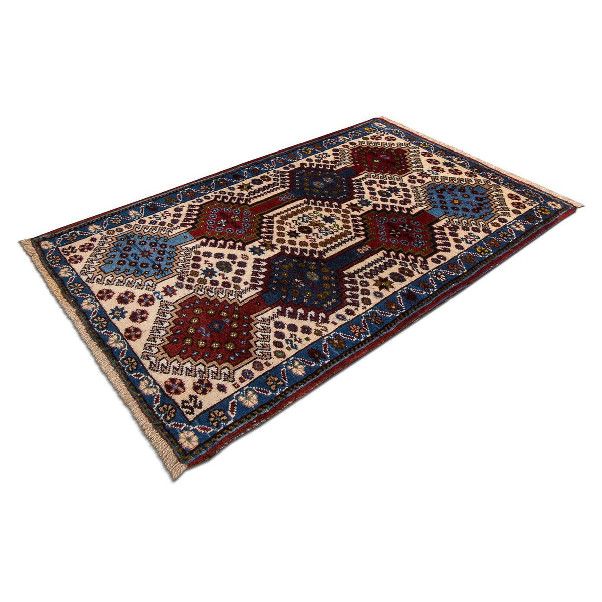 Tapis persan - Nomadic - 83 x 53 cm - beige